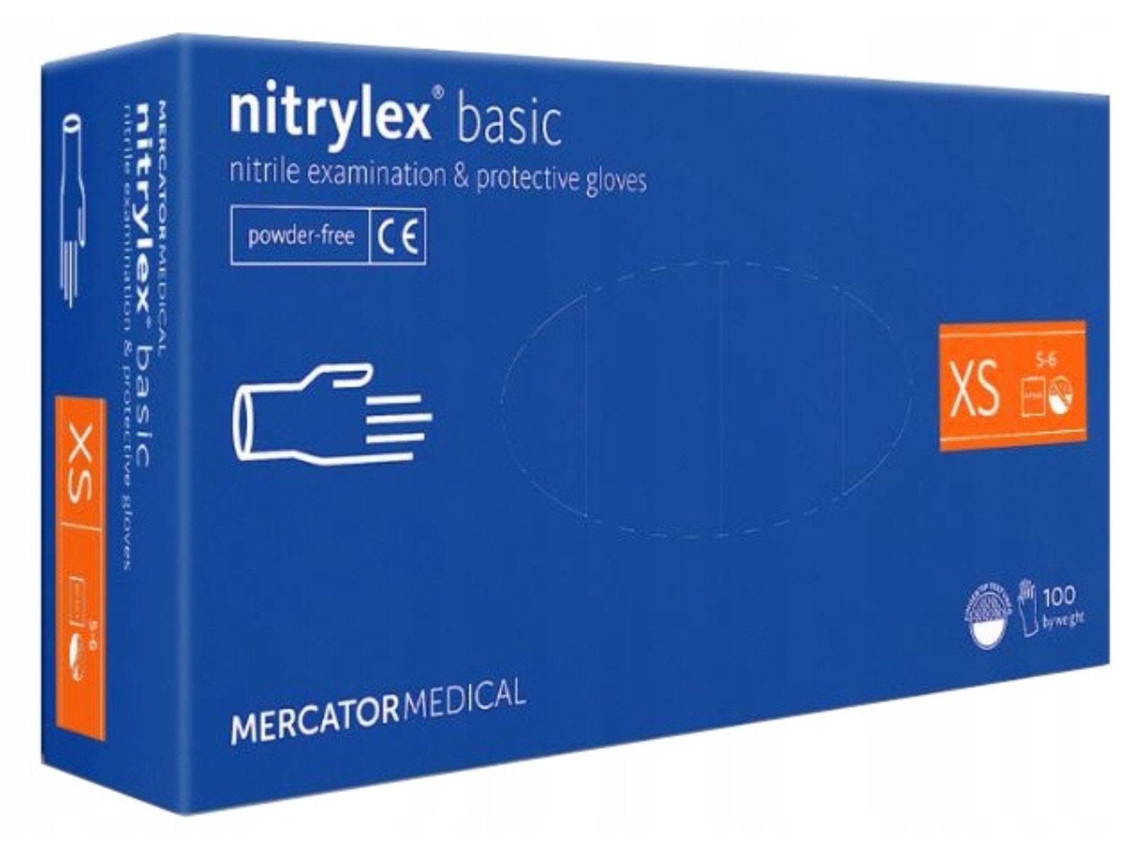 Rękawice Nitrylex Dark Blue XS Mercator Basic
